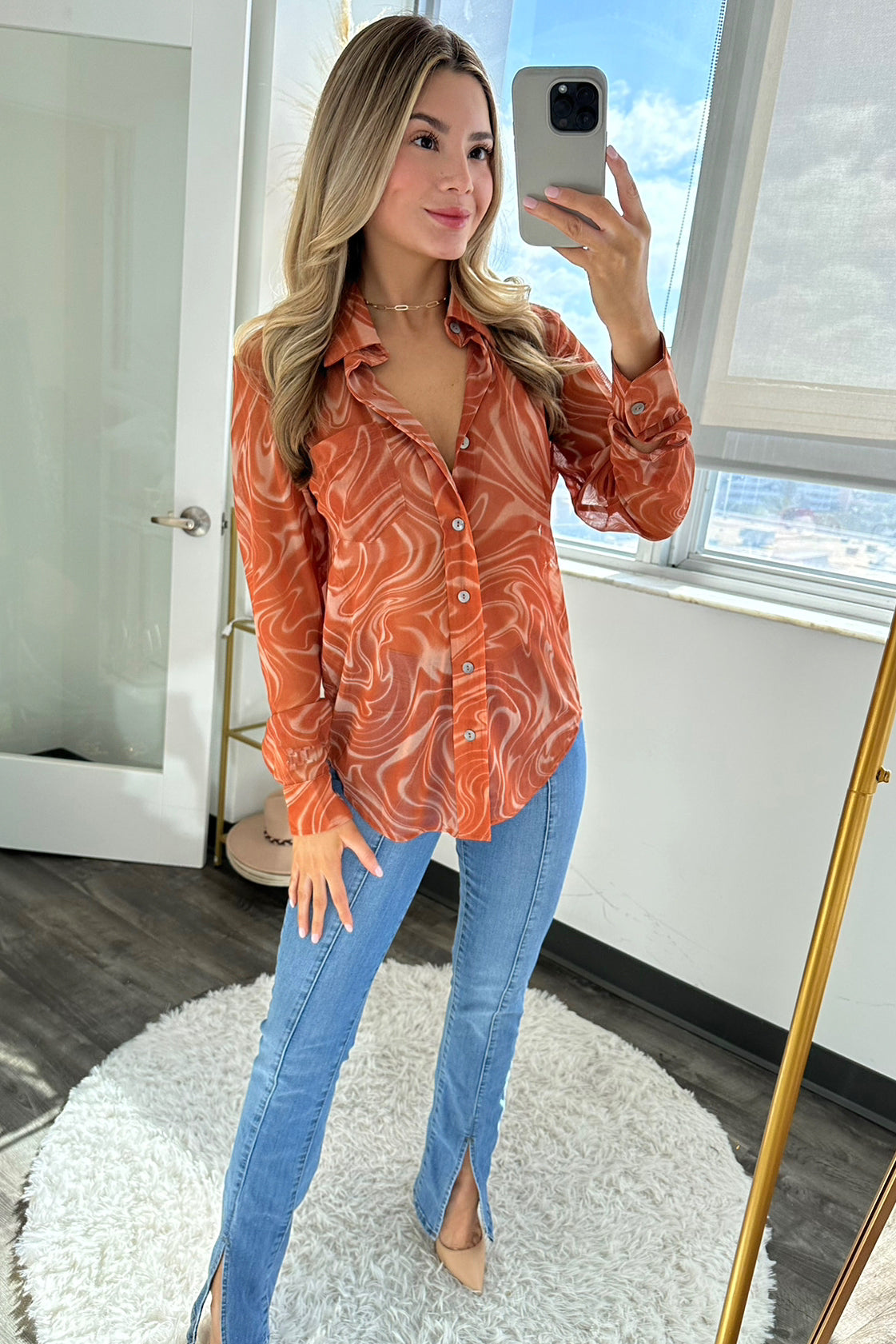 Avery Mesh Button down