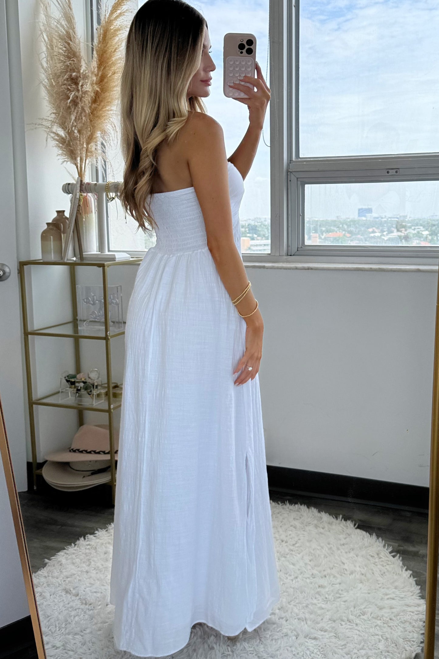 Tina Strapless dress - White (Restock)