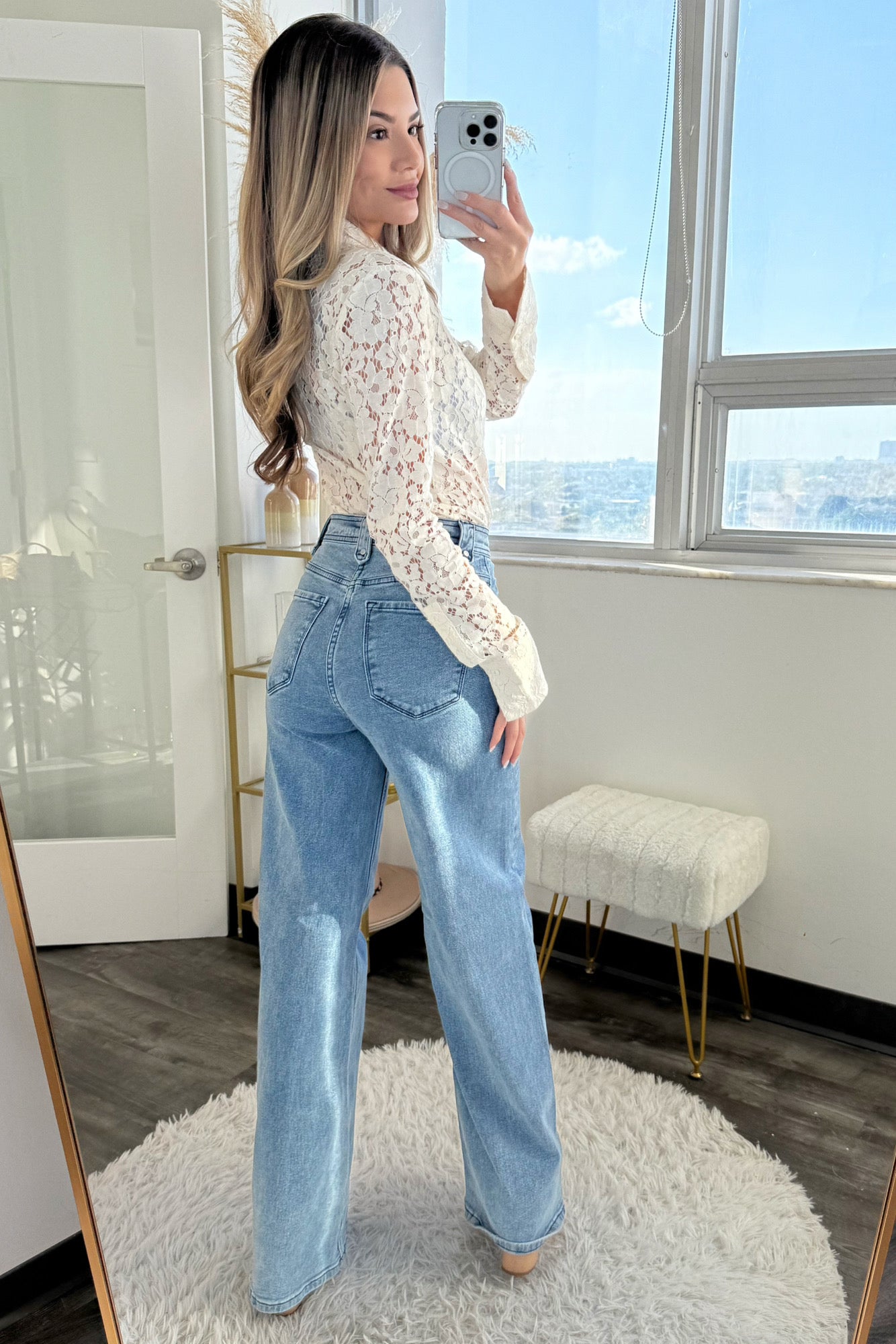 Tara Waist Snap jeans
