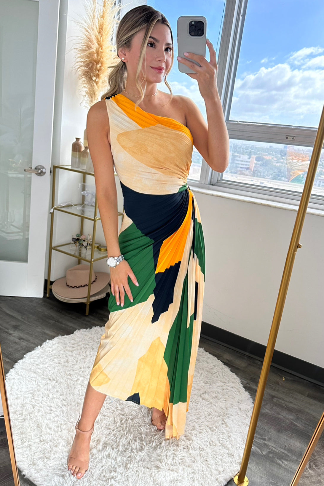 Tory Pleated midi