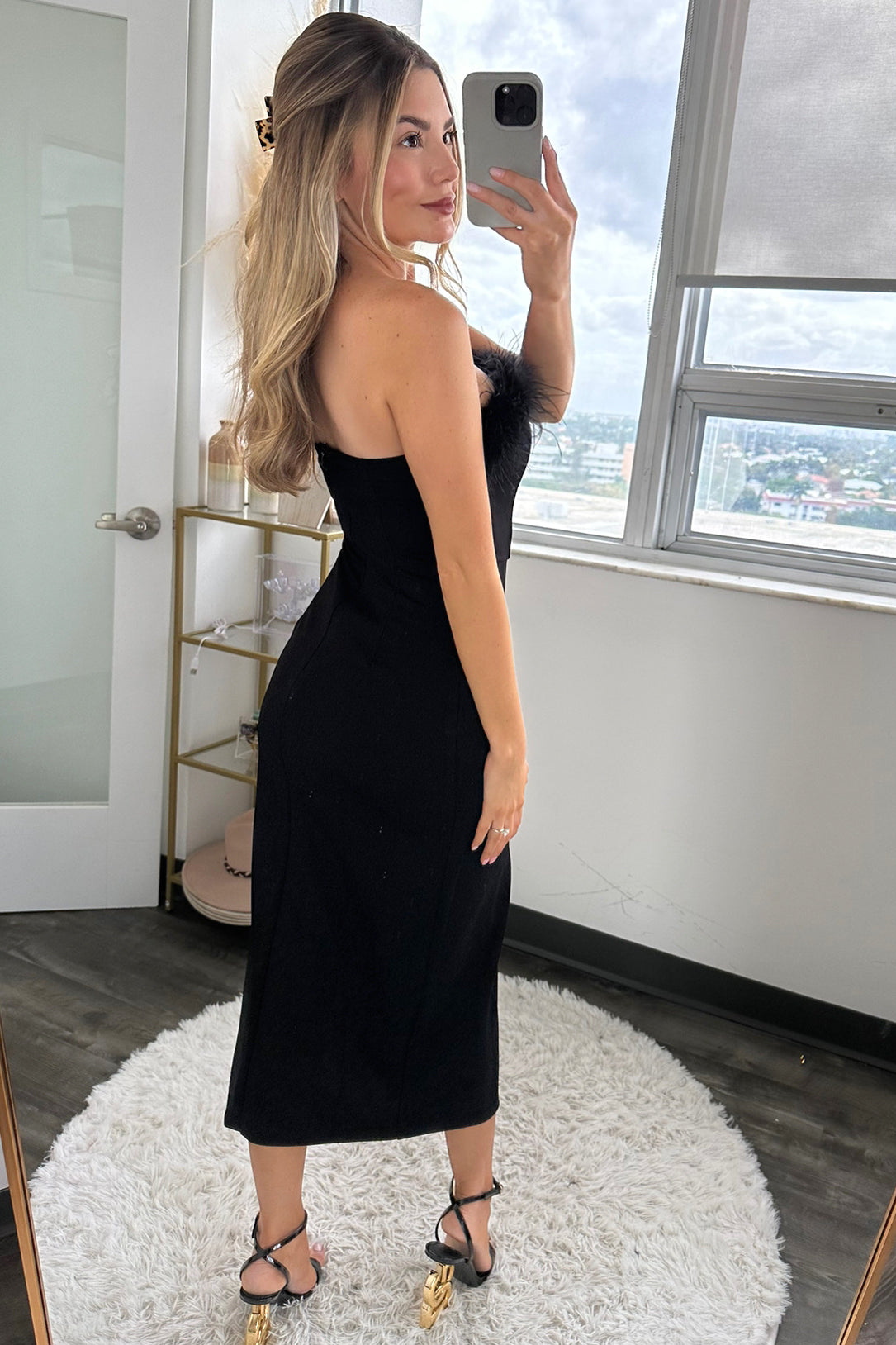 Valentina Feather midi