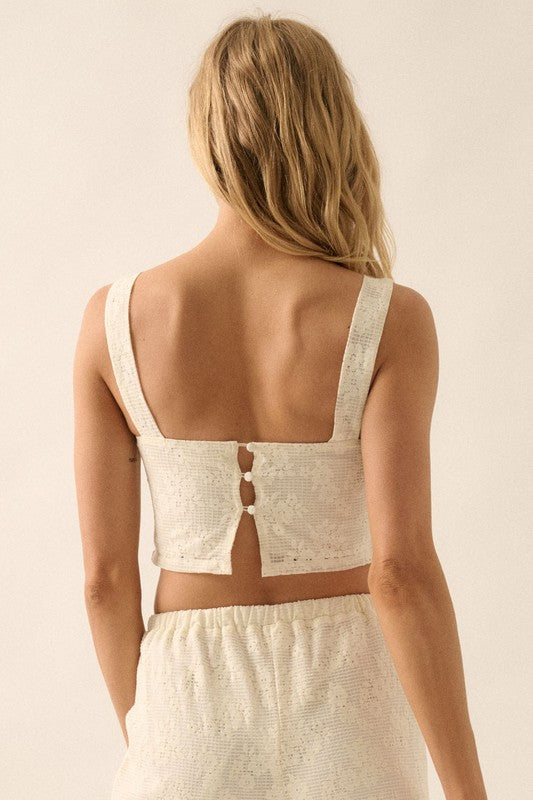 Tinsley Floral Lace crop