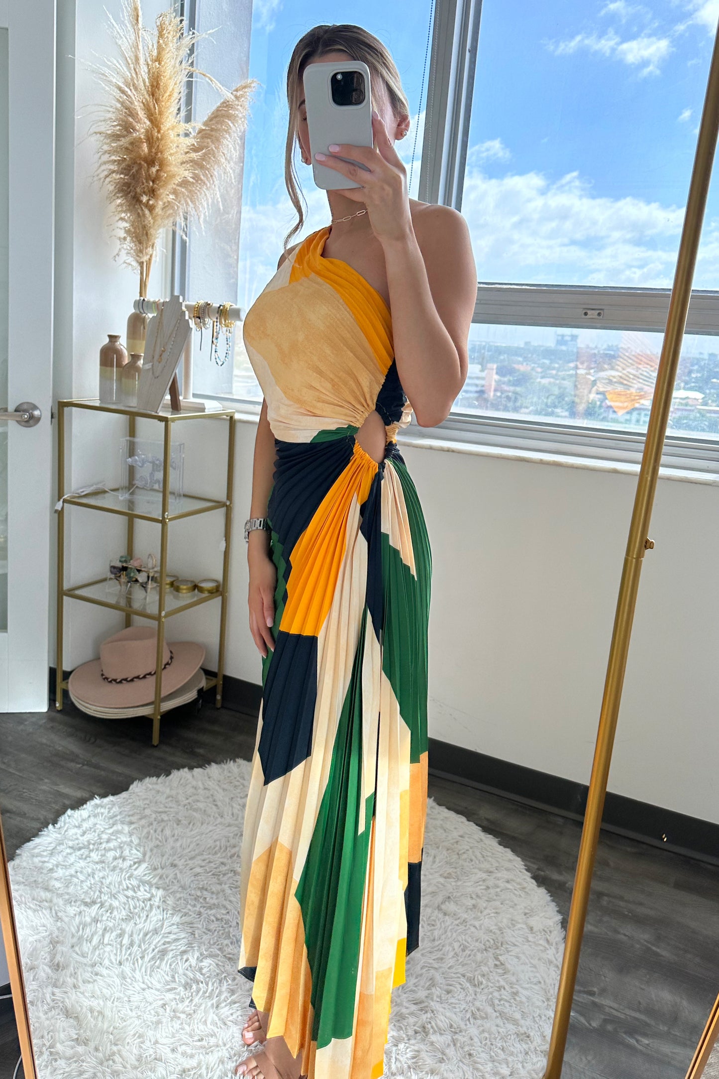 Tory Pleated midi