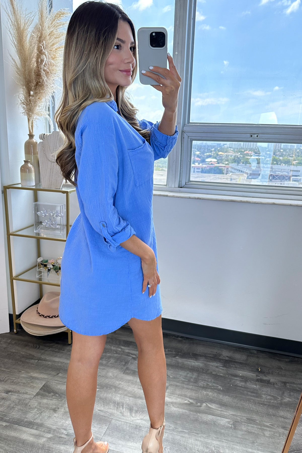 Mere Shirt dress- Azul (Restock)