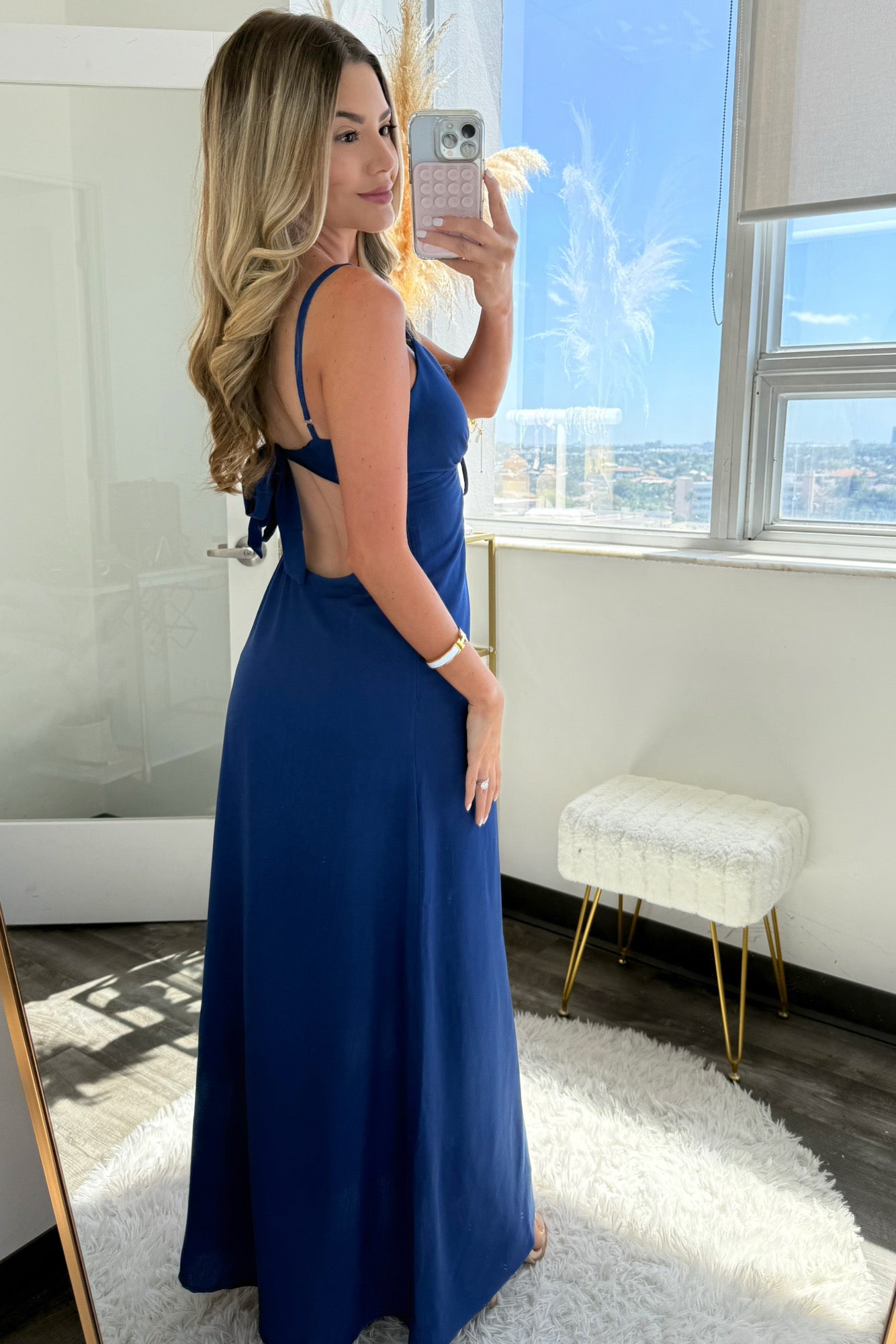 Remi Tie maxi - Navy blue - Restock