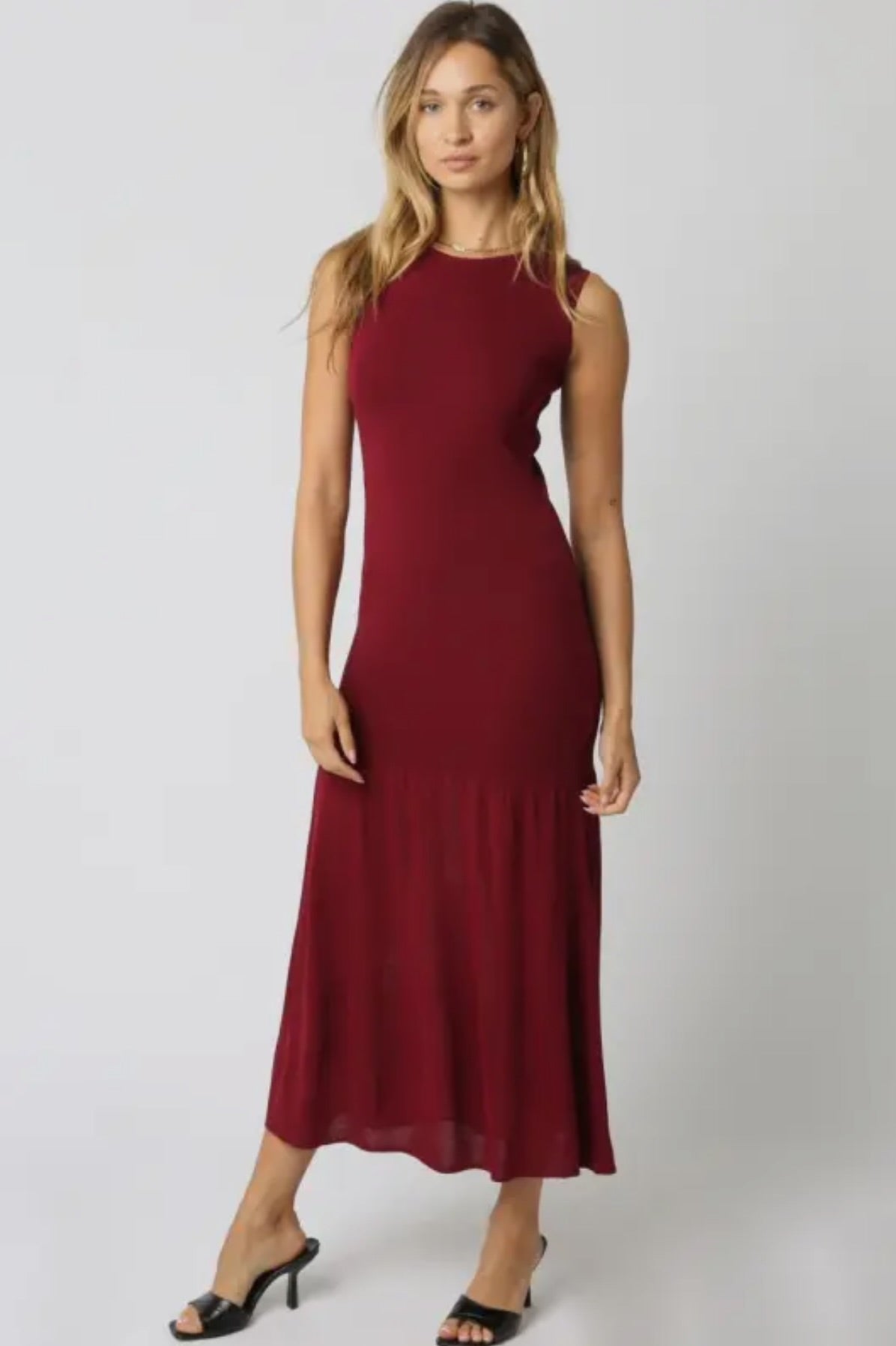 Alicia Knit dress - Burgundy