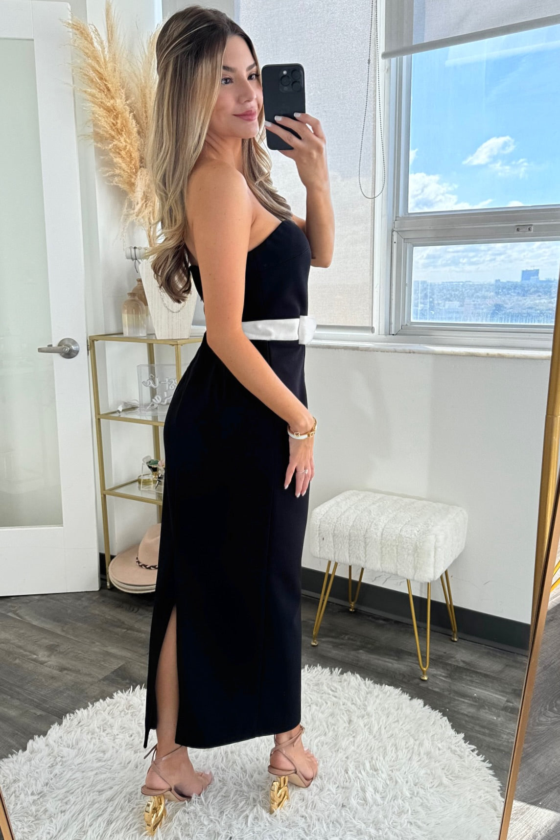 Adeline Bow Midi dress