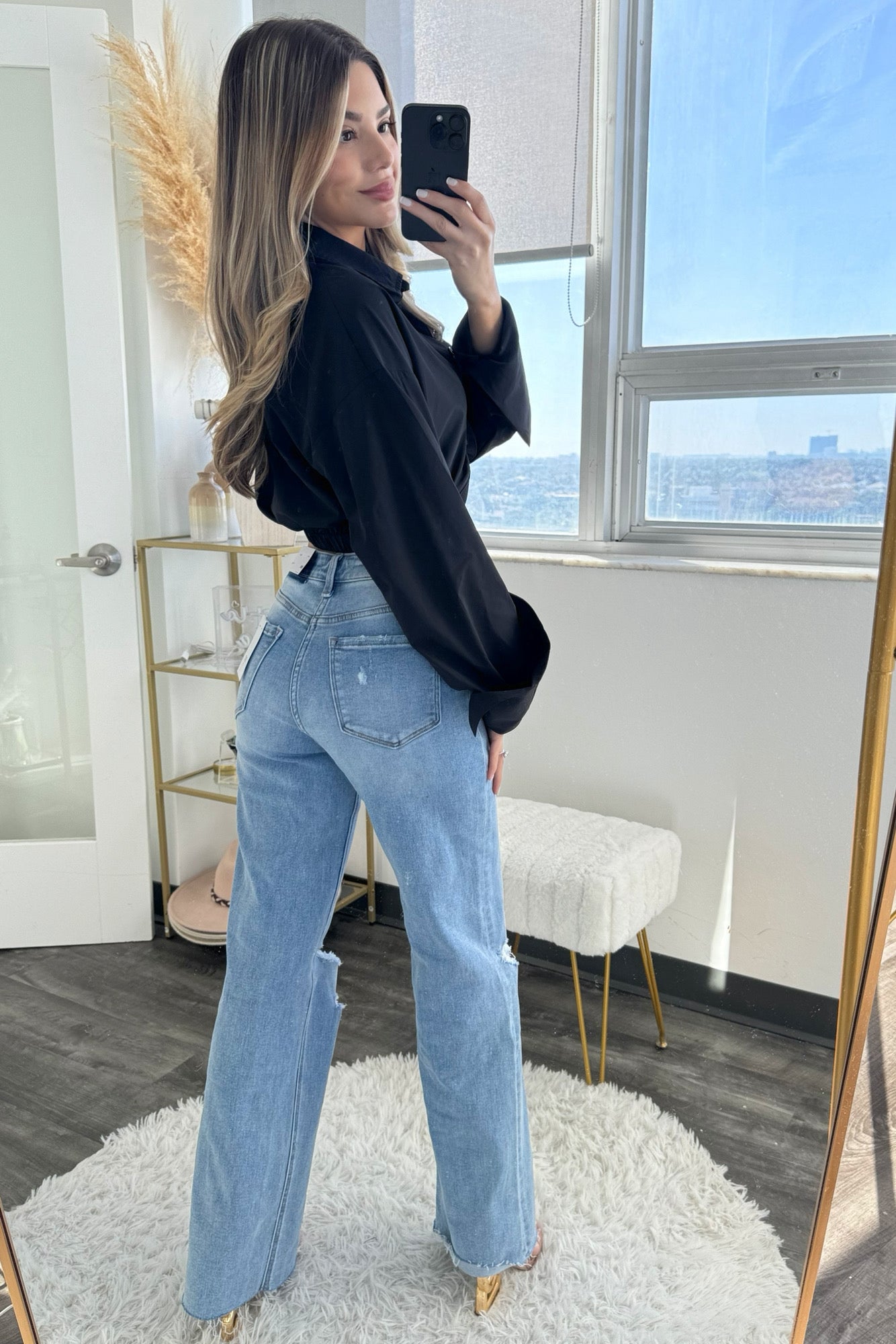 Alexa Croped Button down