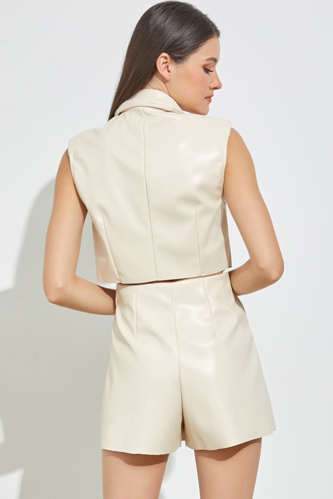 Elle Leather Blazer Romper