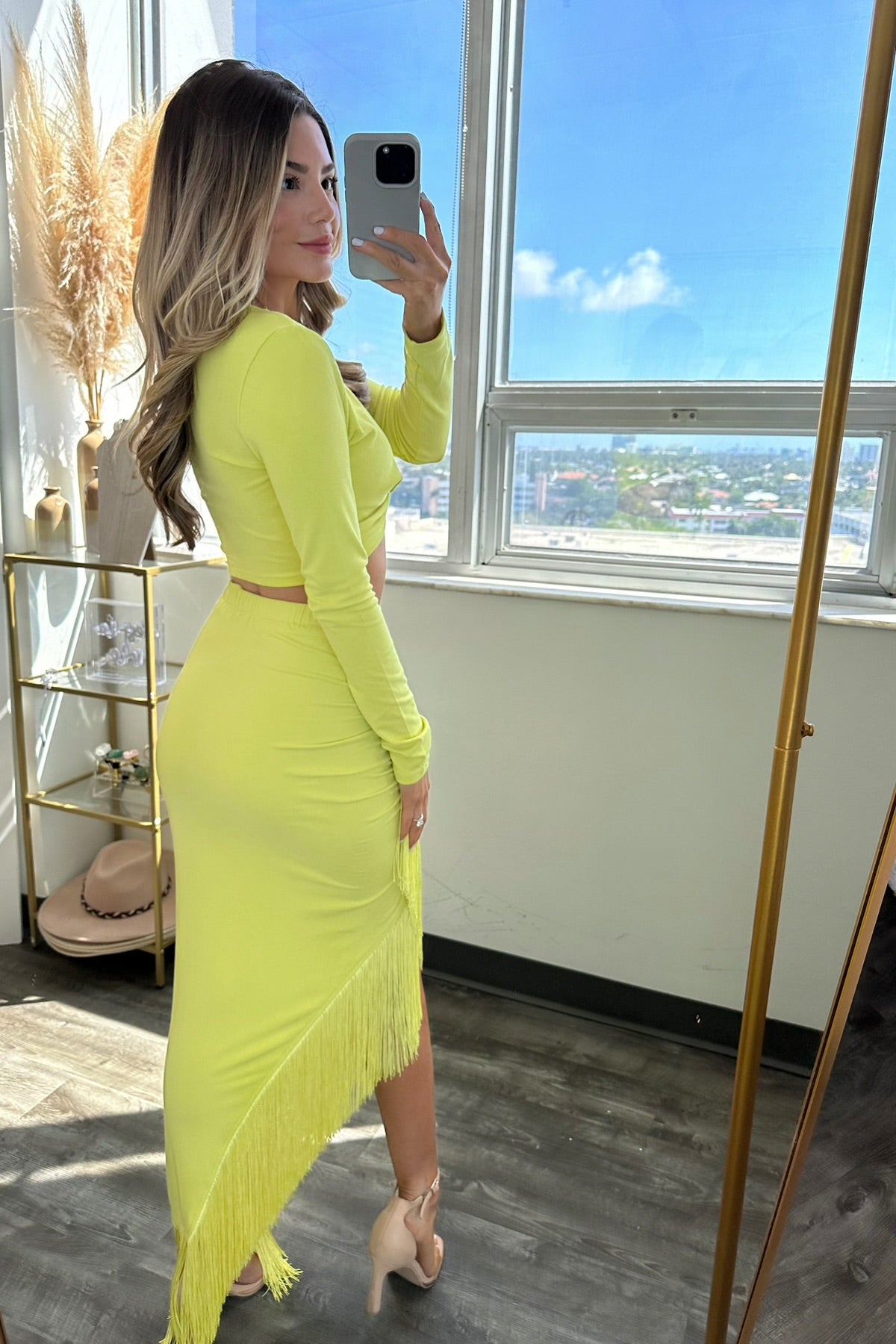 Santorini Fringe skirt