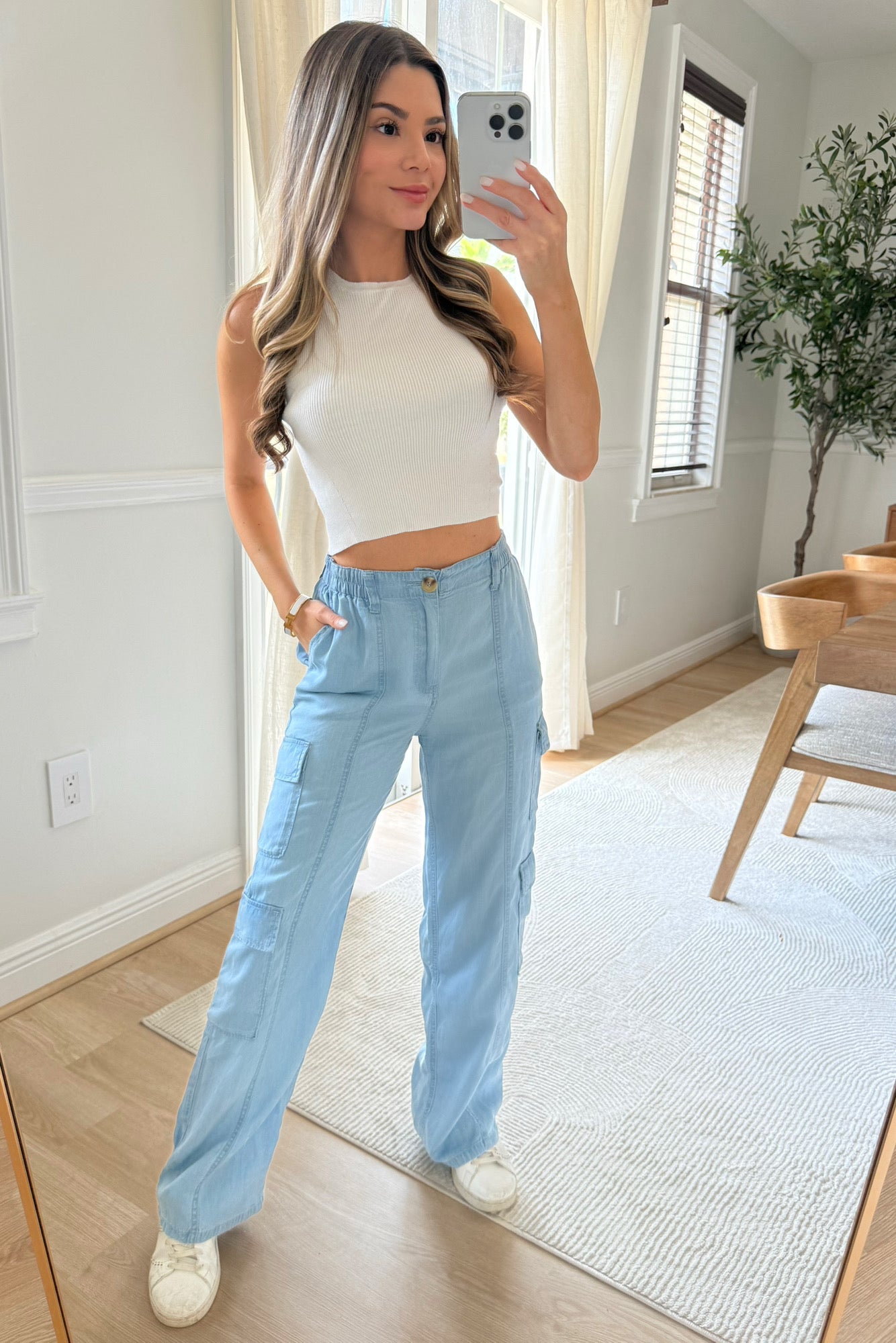 Paige Denim Light cargos - Light wash