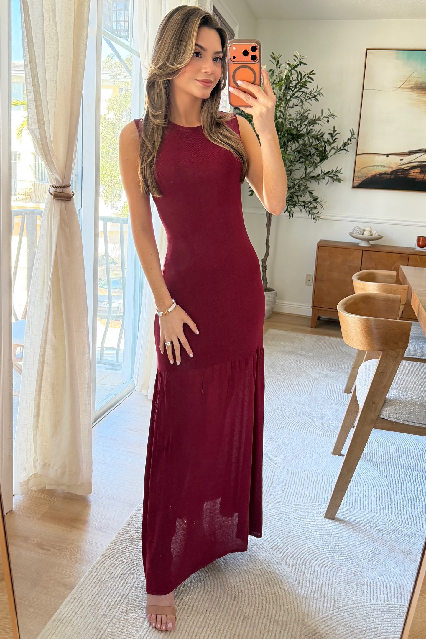 Alicia Knit dress - Burgundy