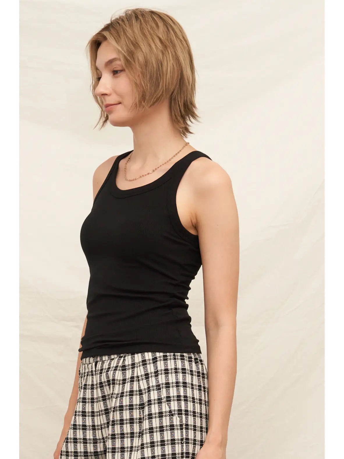 Kristen Built in Bra tank - Black