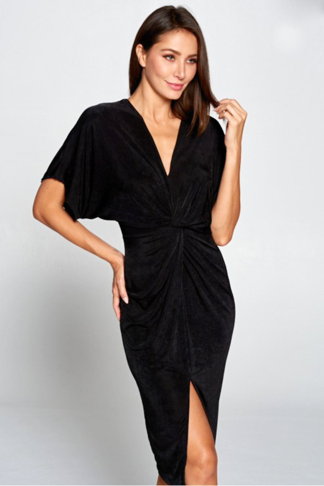 Alexa Midi dress- Black
