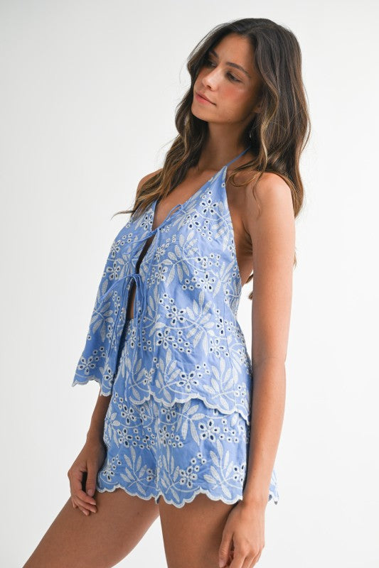 Bella Eyelet Short set