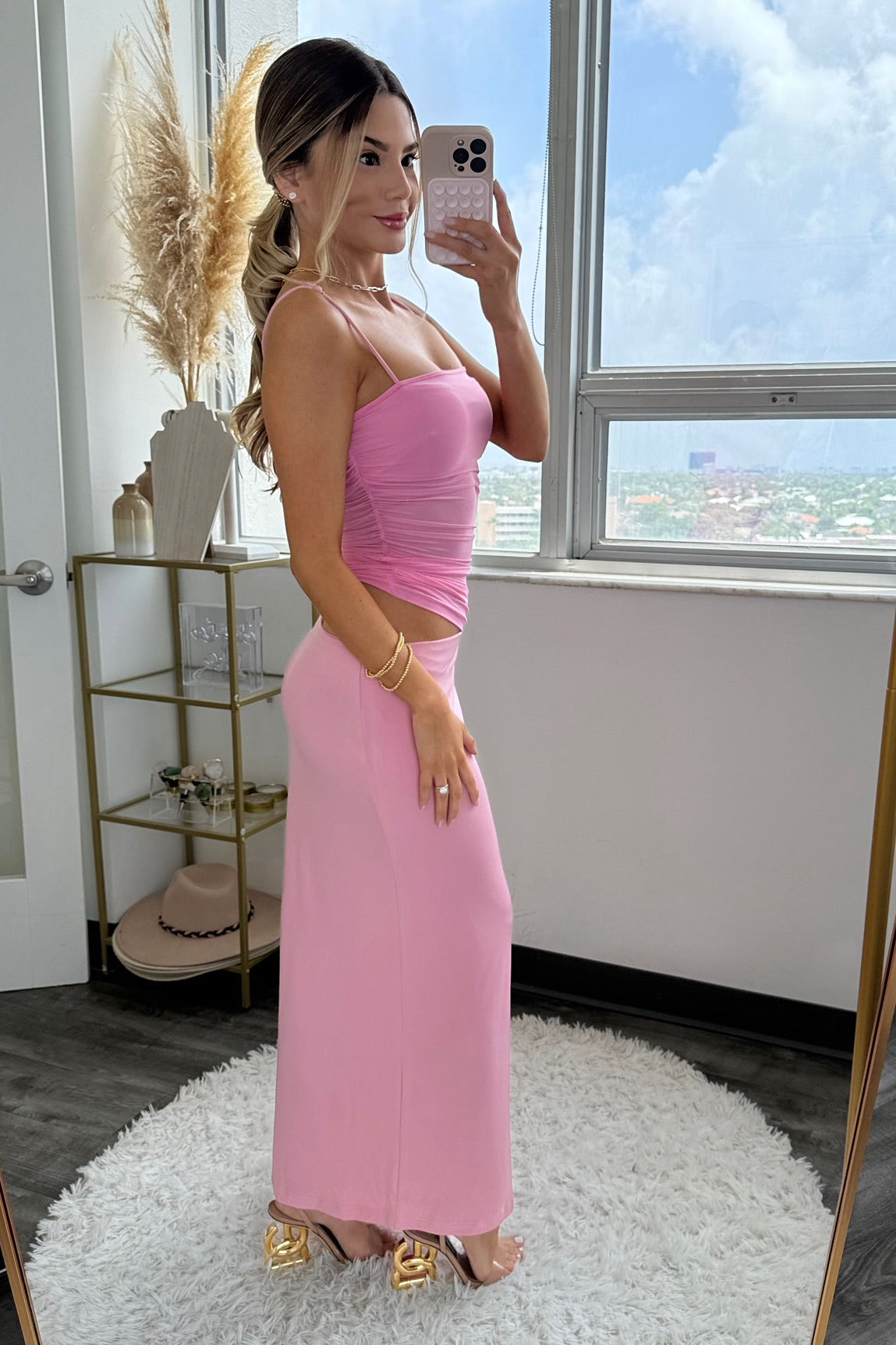 alessandra pink dress Solace London Alessandra Maxi Dress