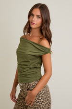 Sienna top - Olive green