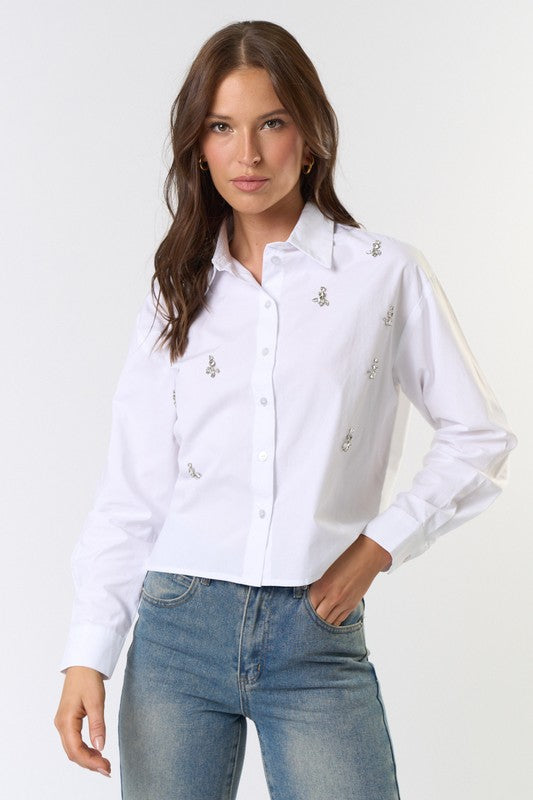 Jackie Embellished Button down