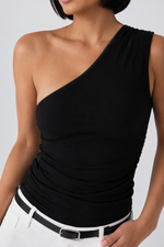 Klassy Ruched One Shoulder top