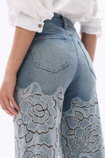 Gigi Rose lace jeans - Restock