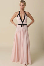Evelyn Contrast Ribben dress