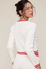 Imari Contrast Trim cardigan