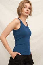 Kristen Built in Bra tank - Teal