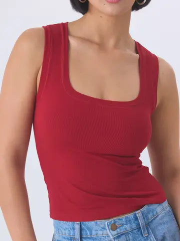 Klassy Rib Tank with bra