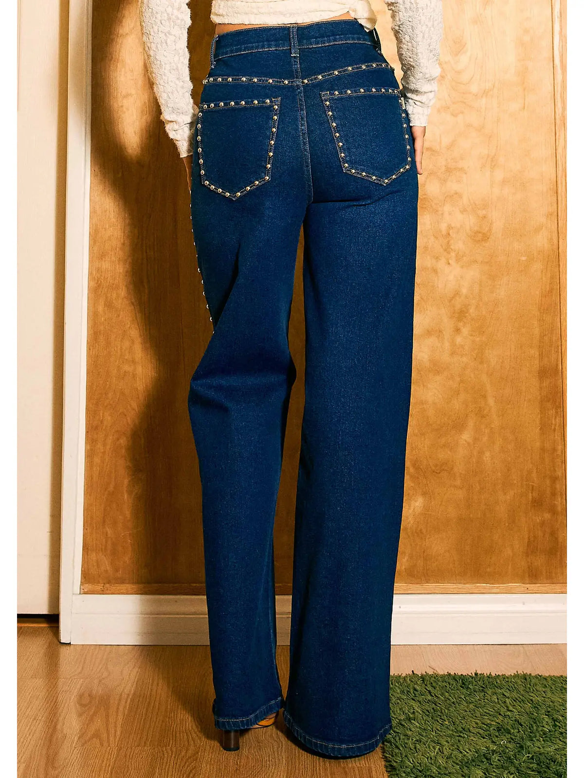Noelle Studed denim