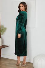 Limited-Time Sale Josephine Velvet dress - Hunter green