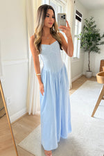 Taylor Corset Maxi dress - Blue