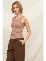 Kristen Built in Bra tank - Mocha