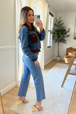 Kristen Denim & Suede jacket - Restock