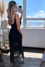 Maren Fringe Crochet dress