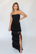 Camila Ruched gown - Black