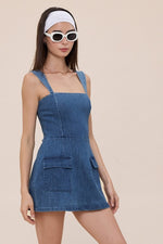 Gwen Denim Dress w shorts - Restock