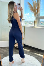 Easy to Love jumpsuit- Navy blue