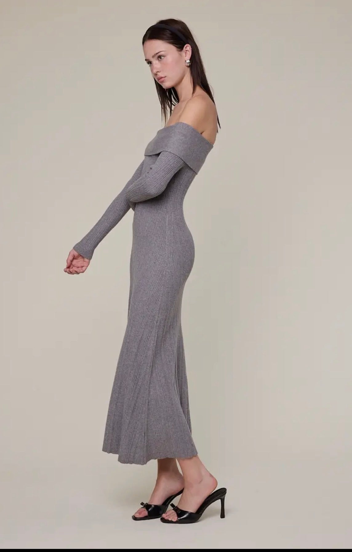 Lydia Off-Shoulder Knit dress