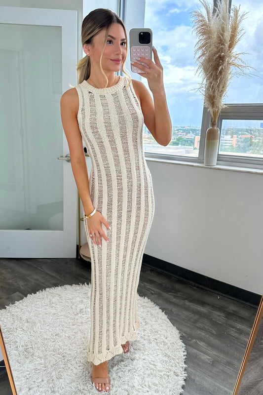 Ibiza Ladder Knit midi