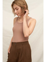 Kristen Built in Bra tank - Mocha