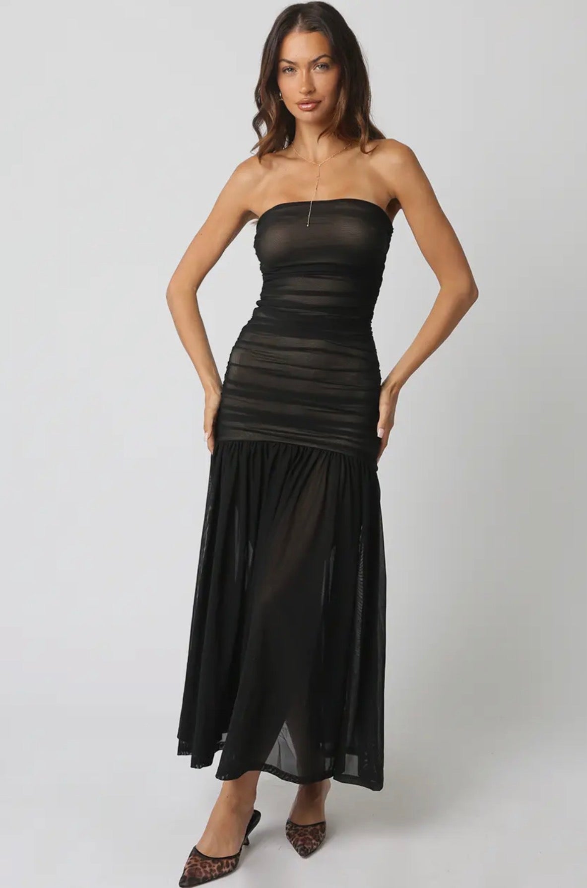 Lauren Ruched midi