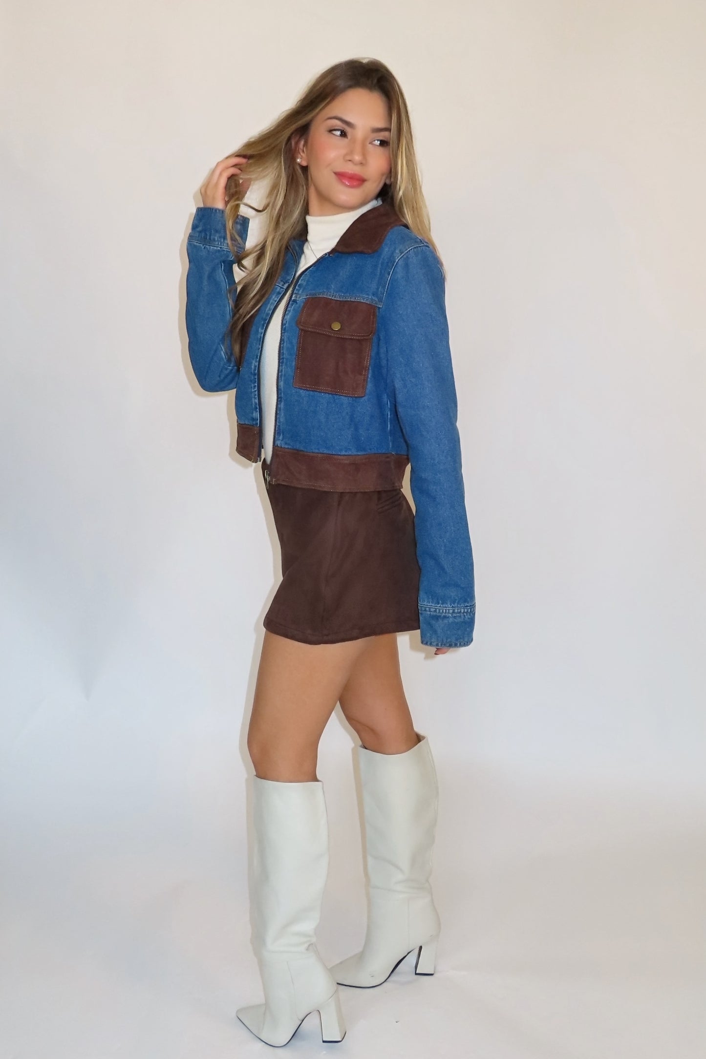 Kristen Denim & Suede jacket