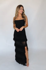 Camila Ruched gown - Black