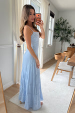 Alexandra Maxi dress - Light blue