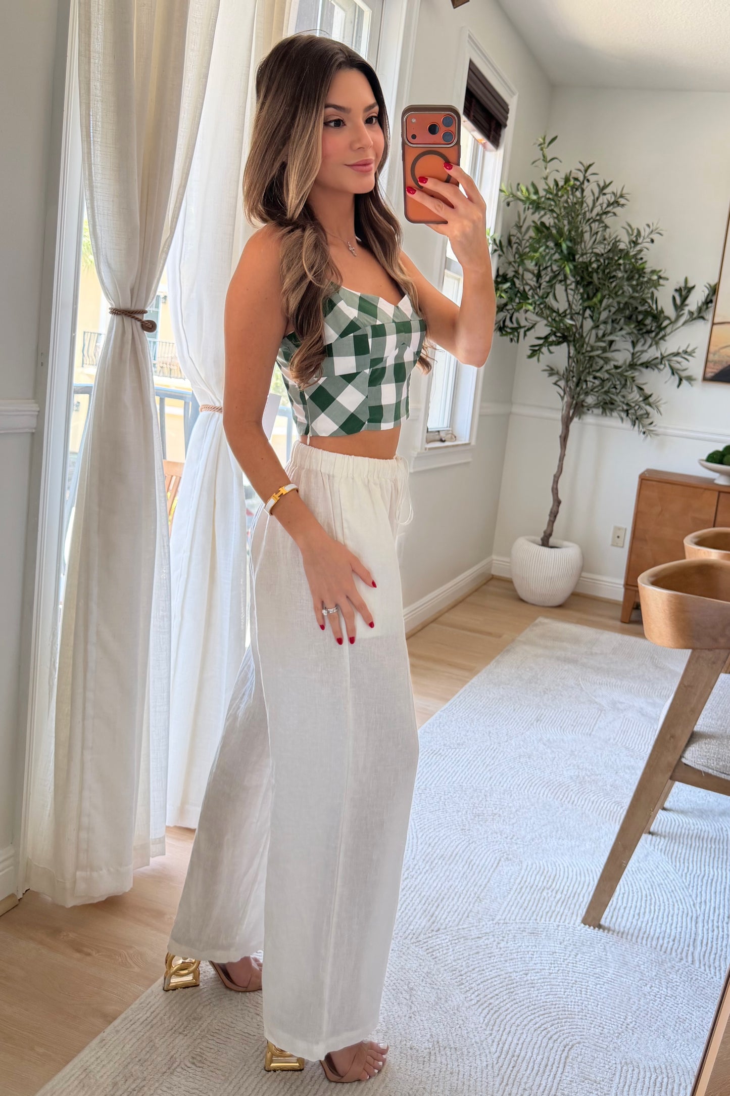 Capri Gingham top
