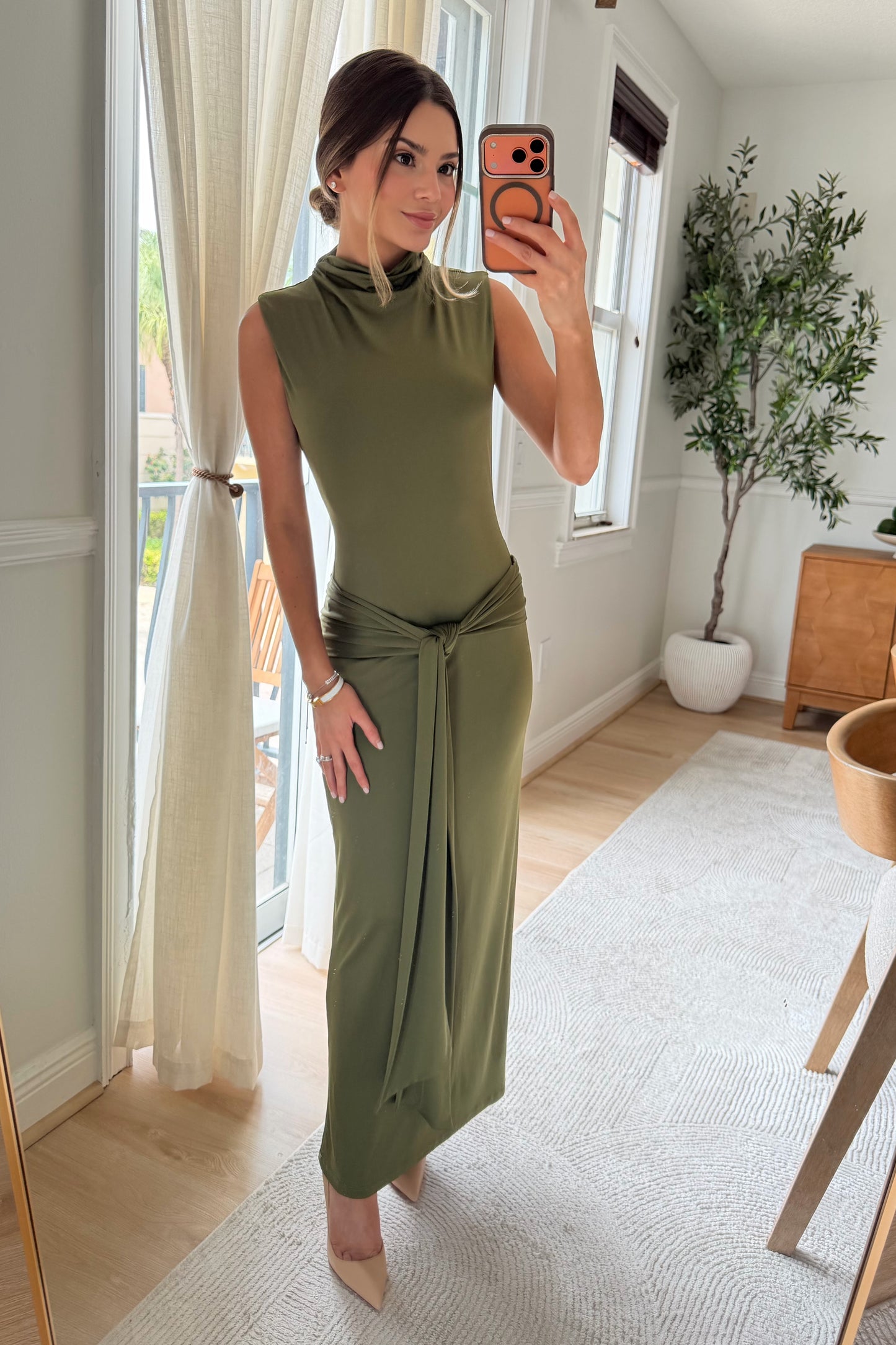 Victoria Tie-Waist midi