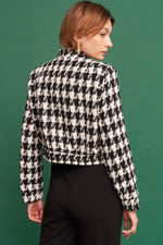 Blair Cropped Houndstooth Jacket