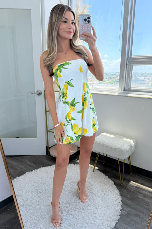 Limoncello Strapless dress