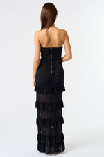 Camila Ruched gown - Black