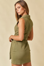 Alessandra Belted ￼Utility dress